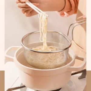 Multi function 304 stainless steel deep fry basket kitchen strainer filter pan for hot pot lo mein cooking household essential - Image 3