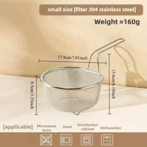 Multi function 304 stainless steel deep fry basket kitchen strainer filter pan for hot pot lo mein cooking household essential - Image 4