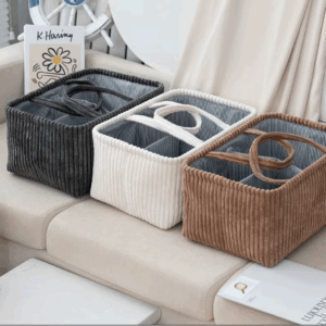 1pc Large Bohemian Storage Basket - Multi-Compartment Organizer for Baby Clothes, Toys & Home Decor - Image 5