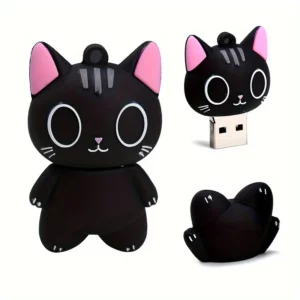 Kawaii Cat USB Flash Drive, Portable Cute USB Stick, Creative Design USB Storage, Memory Stick Gift for Kids & Students - Image 1