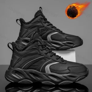 Men's Cotton Shoes 2025 Winter New Outdoor Plush Thicken Warm Shoes Height Increase Non Slip Comfortable Outdoor Casual Sneakers - Image 4