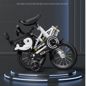 Children's Folding Bicycle Baby Stroller 12-14-16-18-20 Inch Bicycle New Boys And Girls 2 Years Old - 10 Years Old Bicycle 2024 - Image 4
