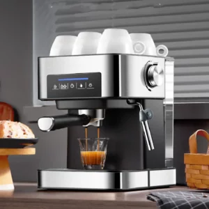 220V Italian Touch Coffee Machine Household Small Semi-Automatic High-Pressure Steam Milk Foam Office 20bar Stainless Steel - Image 2