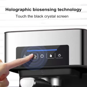 220V Italian Touch Coffee Machine Household Small Semi-Automatic High-Pressure Steam Milk Foam Office 20bar Stainless Steel - Image 4
