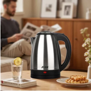 Stainless Steel Electric Kettle 1.8L 220V Silver Black Base Separation Desion Rust-resistant Durable for Home During Travel - Image 4
