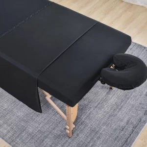 3pcs/Set Microfiber Massage Table Sheet Set Premium Salon SPA Bed Cover Unscented Flat Fitted Sheet Kit With Face Cradle Cover - Image 5