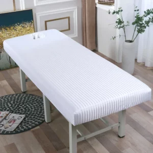 Massage Table Bed Cove Elastic Cosmetic Beauty Salon Elastic Bedsheet Sheets Band Massage Cosmetic SPA Bed Cover with Face Hole - Image 2