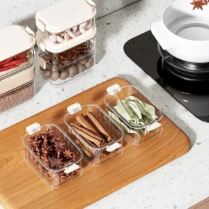Stackable Spice Storage Boxes Food Storage Box Plastic Seasoning Jar Multi-layered Seasoning Storage Box Kitchen Organizer - Image 3