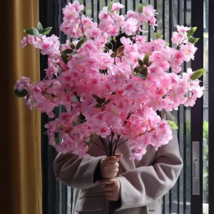 Simulated Flower Cherry Blossom Branch Wedding Living Room Floor Decoration Flower Soft Decoration Flower - Image 2