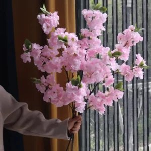 Simulated Flower Cherry Blossom Branch Wedding Living Room Floor Decoration Flower Soft Decoration Flower - Image 3