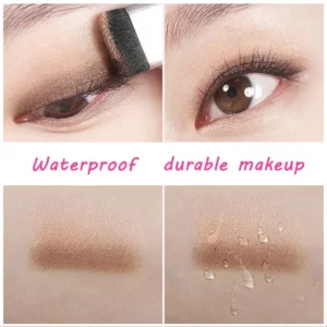 Two-color Matte Eye Shadow Double Small Box Lazy Eye Shadow Easy to Carry Eyeshadow Tray Professional Women's Cosmetics - Image 4