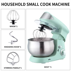 Electric Egg Beater Household Baking and Noodle Machine Fully Automatic Chef Kneading Noodles Beating Cream Fresh Milk Stirring - Image 3