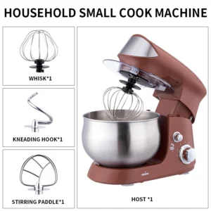Electric Egg Beater Household Baking and Noodle Machine Fully Automatic Chef Kneading Noodles Beating Cream Fresh Milk Stirring - Image 4