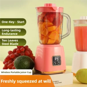 TINSOL Electric Juicer Portable Blender 10 Blades Multifunctional Juice Blender Fresh Juice Smoothie Blender Food Processor - Image 3