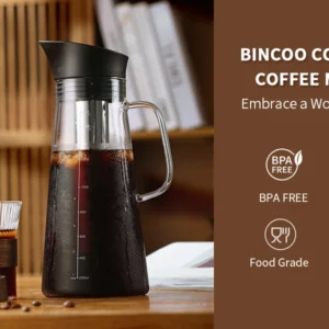BINCOO 1500ML Cold Brew Coffee Maker with Removable Stainless Steel Filter, Home Cold Brew Coffee Iced Tea Maker & Fruit Pitcher - Image 3