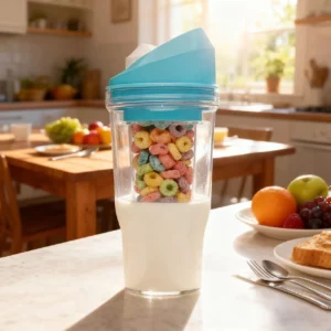 Creative Milk Tea Oatmeal Cup 2-in-1 Design, Portable Travel Cup, Convenient Water Bottle, Ideal Choice for Daily Use - Image 4