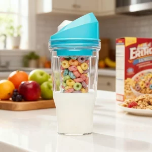 Creative Milk Tea Oatmeal Cup 2-in-1 Design, Portable Travel Cup, Convenient Water Bottle, Ideal Choice for Daily Use - Image 6