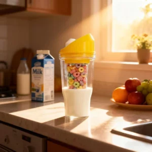 Creative Milk Tea Oatmeal Cup 2-in-1 Design, Portable Travel Cup, Convenient Water Bottle, Ideal Choice for Daily Use - Image 5