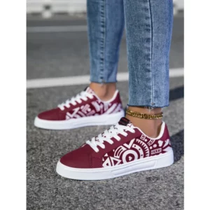 HKDQ Graffiti Unisex Sneakers Lightweight Men's Skate Shoes Casual Sneaker for Men Women Red Skateboard Shoes Man Sports Shoes - Image 3