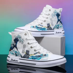 Mens Board Shoes 2025 Fashion New Mesh Breathable Anti Slip Student Walking Shoes Street Trend Low Top Sneakers for Man - Image 2