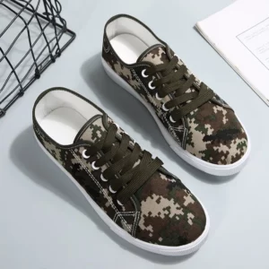 Spring Autumn Camouflage Canvas Shoes Women 2025 Low Top Lace Up Sneakers Woman Soft Lightweight Walking Flats Shoes Female - Image 7