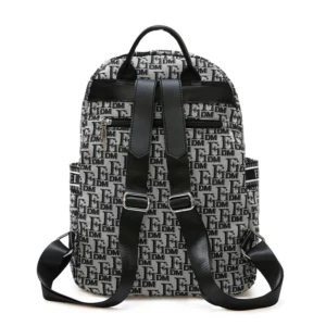 Texture trend preparation jacquard fabric vintage letter-printed women's backpack, lightweight all-match travel backpack - Image 5