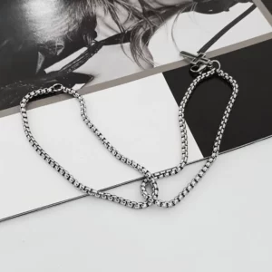 Men's Fashion Double Chain Cross Hollow Wrist Bracelets Lobster Claw Clasp Stainless Steel Bracelet Hip Hop Punk Party Jewelry - Image 4