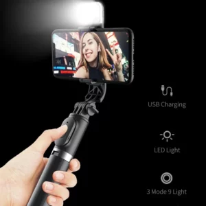 Xiaomi Selfie Stick 1045mm With Wireless Bluetooth LED Fill Light Extended Tripod With Remote Shutter For Android IOS Cellphone - Image 2
