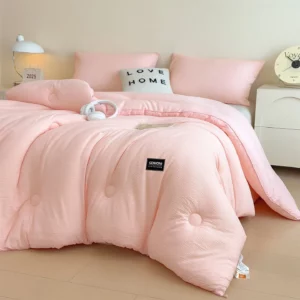 New High Quality Fluffy Warm Duvet Insert Solid Color Autumn Winter Thickened Comforter Skin-friendly Soft Quilted Quilt for Bed - Image 3