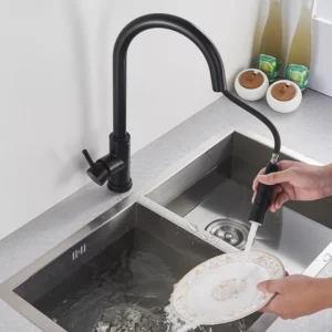 Pull Out Sensor Black Kitchen Faucet Sensitive Touch Control Faucet Mixer For Kitchen Touch Sensor Kitchen Mixer Tap - Image 3
