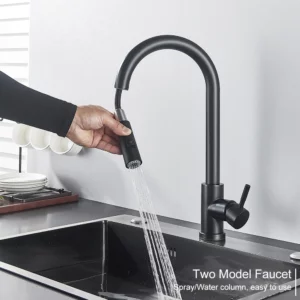 Pull Out Sensor Black Kitchen Faucet Sensitive Touch Control Faucet Mixer For Kitchen Touch Sensor Kitchen Mixer Tap - Image 4