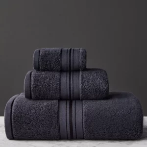 High Quality Long-staple Cotton Bath Towel Set Solid Color Thicken Bathroom Towel Set Soft Comfortable - Image 3