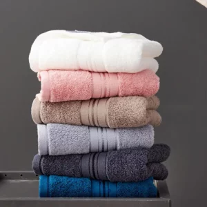 High Quality Long-staple Cotton Bath Towel Set Solid Color Thicken Bathroom Towel Set Soft Comfortable - Image 6