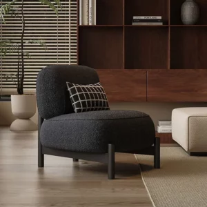 Wabi-sabi Style Single Chair Antique Style Living Room Single Sofa Designer Style Casual Chair Light Luxury Single Sofa Chair - Image 3