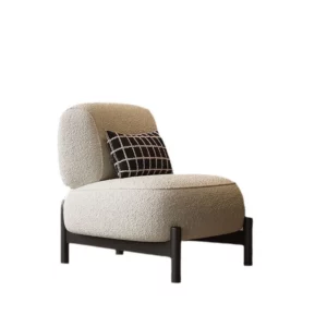 Wabi-sabi Style Single Chair Antique Style Living Room Single Sofa Designer Style Casual Chair Light Luxury Single Sofa Chair - Image 5