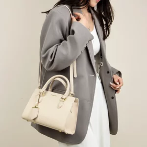 2025 Trendy Women's Canvas-Leather Crossbody Bag - Stylish Shoulder/Tote Purse, Light Luxury Contrast Design for Work & Daily - Image 4