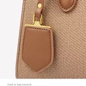 2025 Trendy Women's Canvas-Leather Crossbody Bag - Stylish Shoulder/Tote Purse, Light Luxury Contrast Design for Work & Daily - Image 5