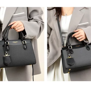 2025 Trendy Women's Canvas-Leather Crossbody Bag - Stylish Shoulder/Tote Purse, Light Luxury Contrast Design for Work & Daily - Image 7
