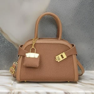 Stylish Parisian-Inspired Tote Bag - Minimalist Crossbody Handbag With Vintage Leather Finish And Large Capacity Design - Image 1