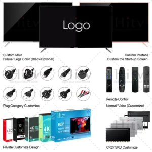 Flat Screen 4K UHD LED TV 50 Inch Android 14 15 Smart TV 55 65 75 85 Inch LCD LED TV Television - Image 5