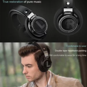 Philips SHP9500 Headphone HiFi Stereo Wired Earphone Computer Online Learning Earbuds Esports Game 3.5mm 6.3mm Universal Headset - Image 6
