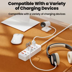 12-in-1 USB Splitter Socket USB2.0 High Speed Data Transfer Converter USB C Docking Station Fast Charging Plug for Home Office - Image 4