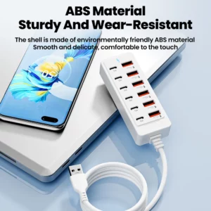 12-in-1 USB Splitter Socket USB2.0 High Speed Data Transfer Converter USB C Docking Station Fast Charging Plug for Home Office - Image 5