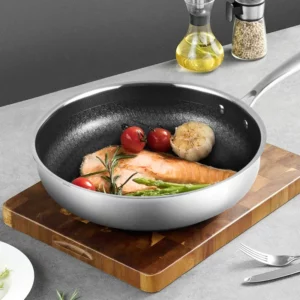 Non-stick Stainless Steel Frying Pan Kitchen Steak Pan Cookware Set Compatible with Gas Stoves And Induction Cooktops - Image 3