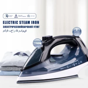 110 or 220V Electric Steam Iron for Clothes With Non-stick Soleplate For Home Use, Automatic Shut-off, Ceramic Soleplate - Image 1