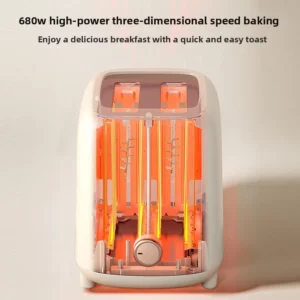 Midea Toaster Home Multifunctional Toaster Small Toaster Toast Automatic Breakfast Machine MT-RP04 220V 50HZ Widening six-speed - Image 2