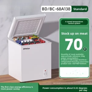 First-class Energy Efficiency Small Freezer Household Small Full Freezer Refrigerated Dual-purpose Mini Frost-free Freezer - Image 7