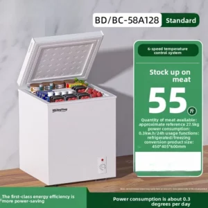 First-class Energy Efficiency Small Freezer Household Small Full Freezer Refrigerated Dual-purpose Mini Frost-free Freezer - Image 6