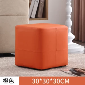 Soft Leather Cat Claw Leather Stool - Scandinavian Simple Design, Ideal for Entrance Shoe Cabinets, Dresser and Living Room Seats, Footrest and Low Stools. - Image 6