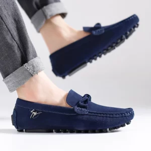 British Style Fashionable Red High-end Banquet Dress Shoes Men's Commuting Driving Work Loafer for Men's Anti Slip Shoes - Image 2